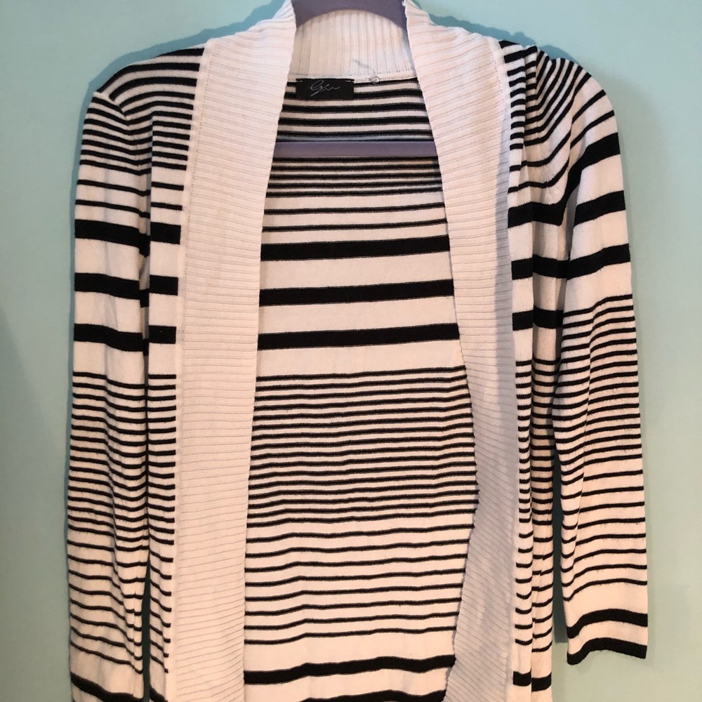 striped oversized cari digan